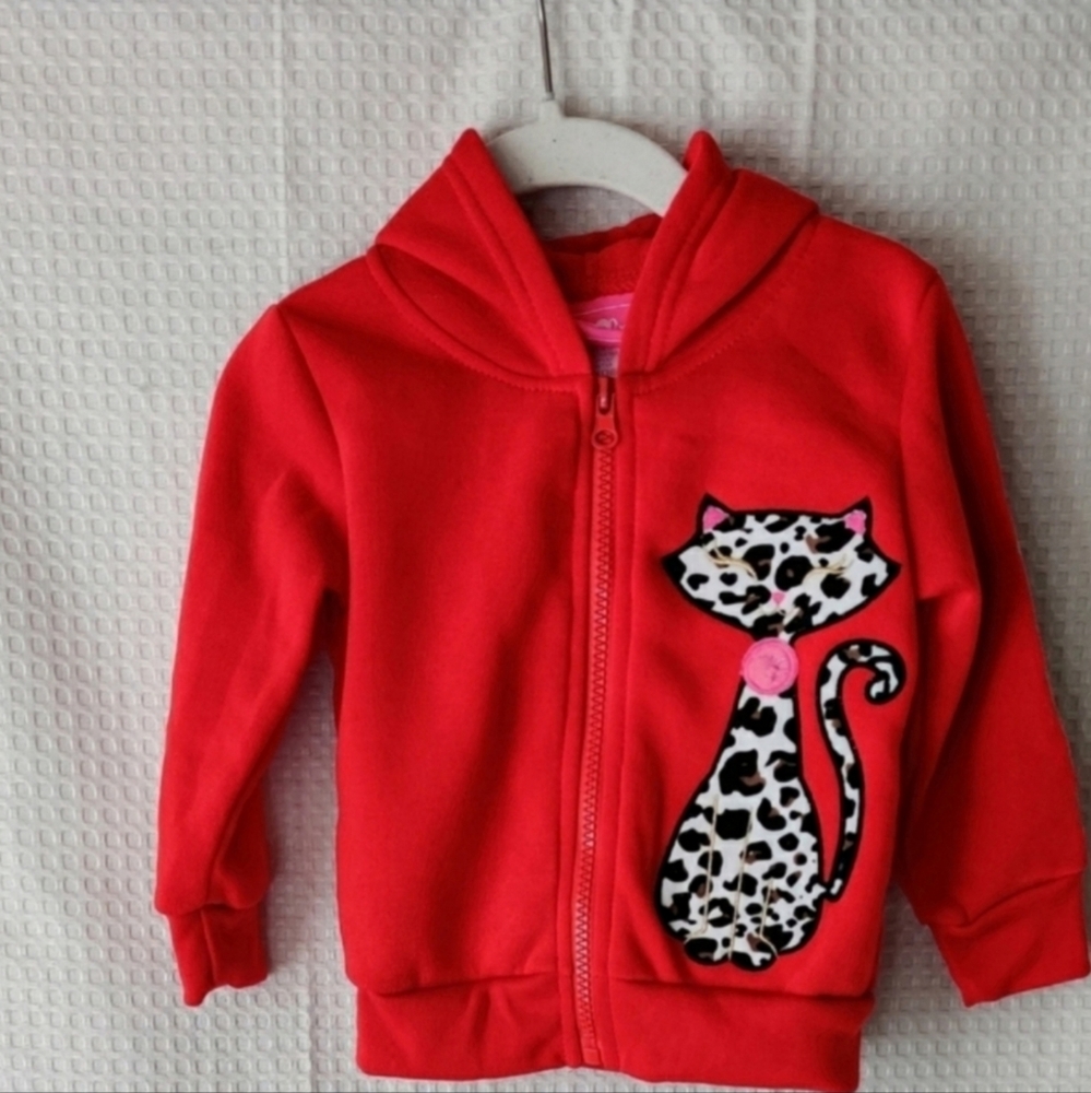 Girl🩷Pink, Red Hoodie Zip Up Jacket 18 months